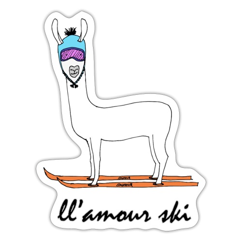 Skiin' llama - Sticker