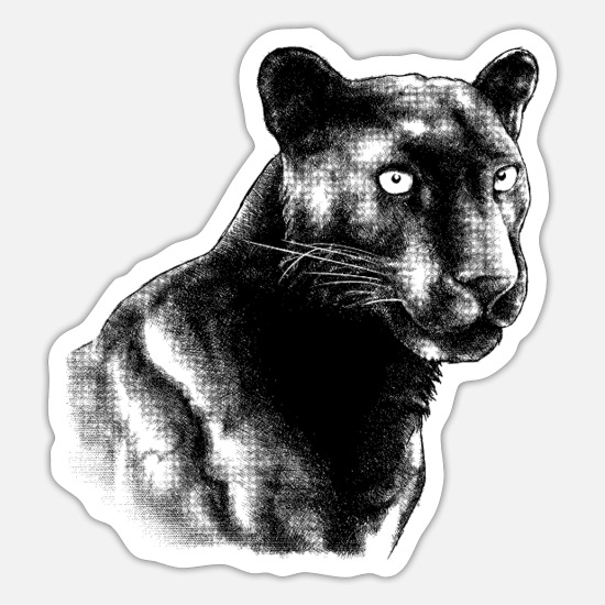 Black panther animal portrait (light products)' Sticker | Spreadshirt