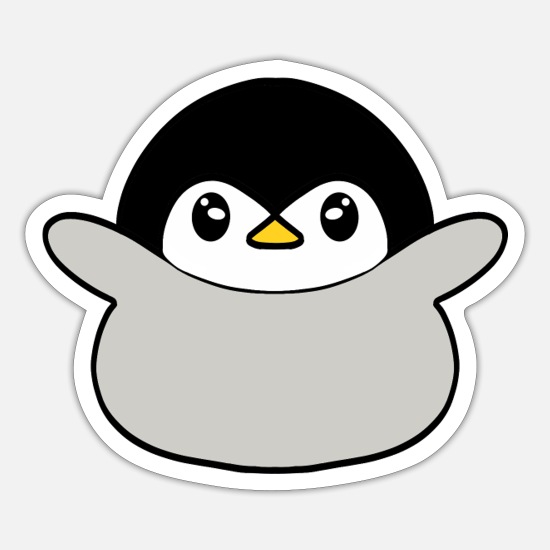 Cute adorable little funny baby penguin cartoon' Sticker | Spreadshirt