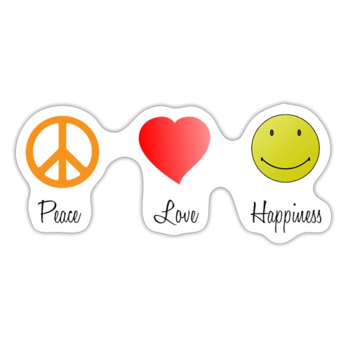 PeaceLoveHappy - Sticker