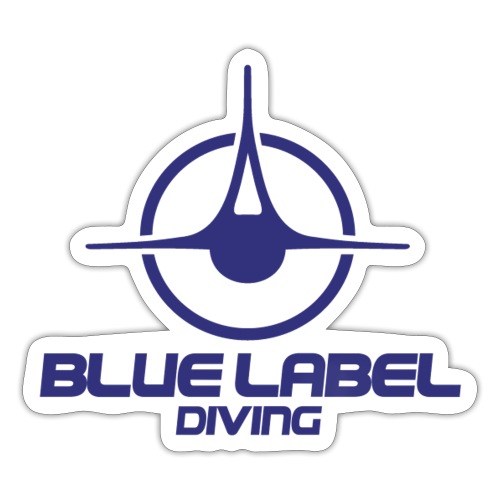 BLD logo with text blue - Sticker