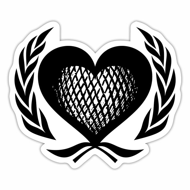 sweet heart wreath grid net logo emblem gift idea