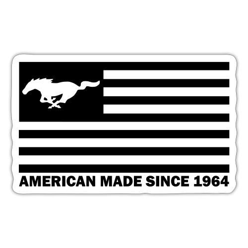 Mustang Flag black - Sticker