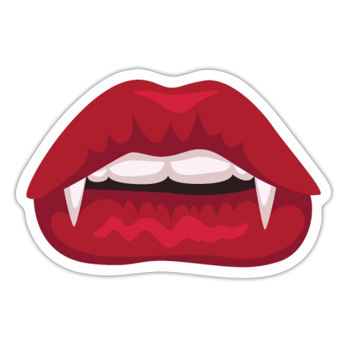 Fangs red lips (Face Mask) - Sticker