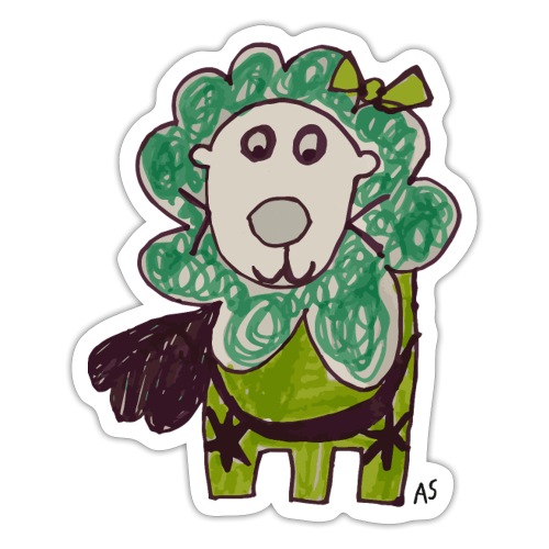 Green lion - Sticker