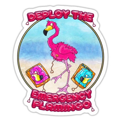 Emergency Flamingo - Sticker