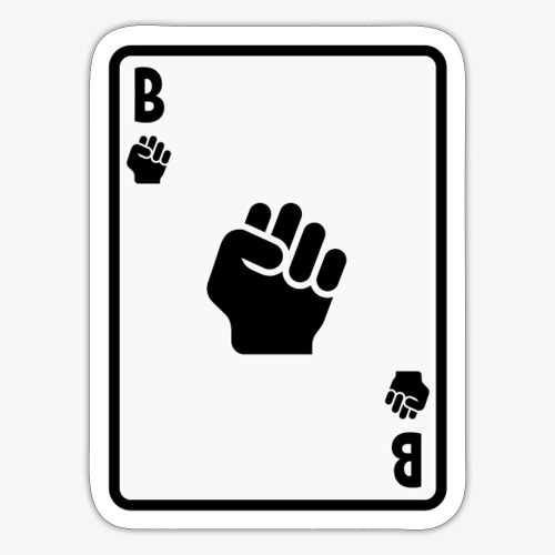 Black Fist Card - Sticker