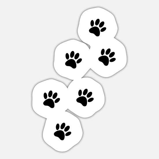 Cartoon Dog Paw Track' Sticker | Spreadshirt