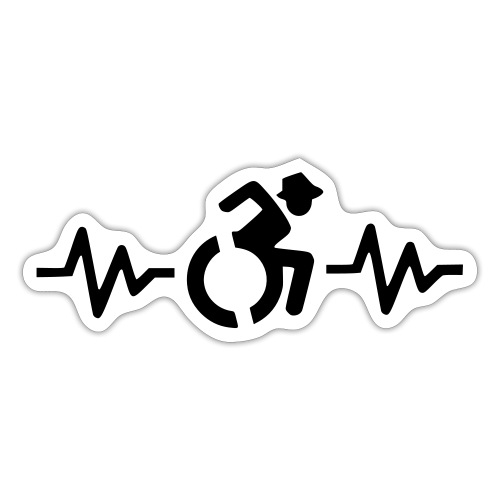 Wheelchair heartbeat, for wheelchair users # - Sticker