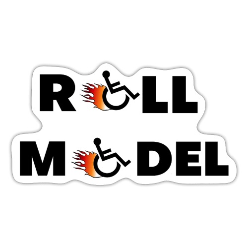 Roll model in a wheelchair, for wheelchair users - Sticker