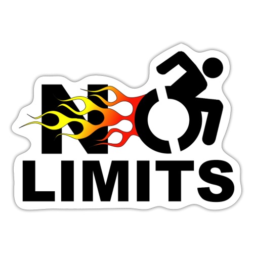No limits for me with my wheelchair - Sticker