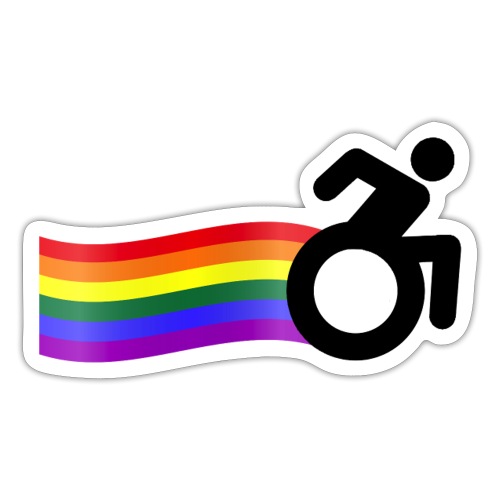 Rainbow wheelchair - Sticker