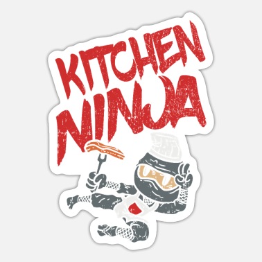 Kitchen Ninja Cooking BBQ' Sticker