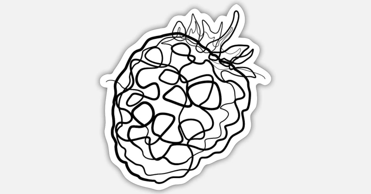 raspberry line drawing