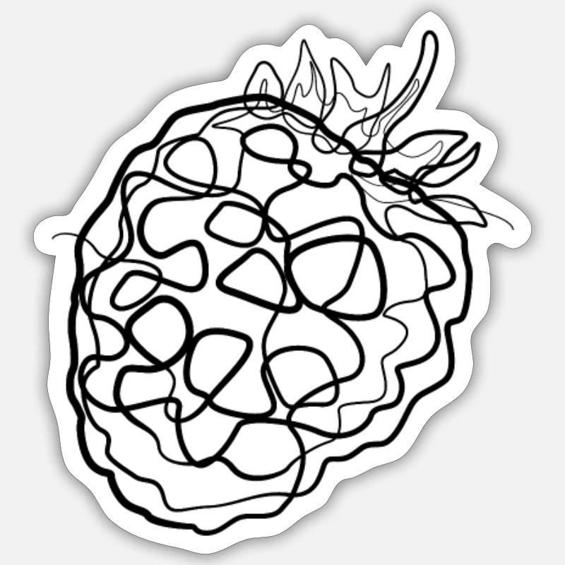 raspberry line drawing