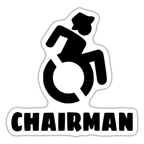Chairman, man in wheelchair, guy in wheelchair - Sticker