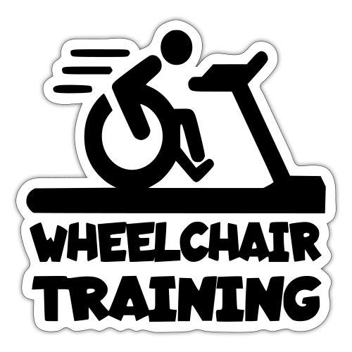Wheelchair training for lazy wheelchair users - Sticker
