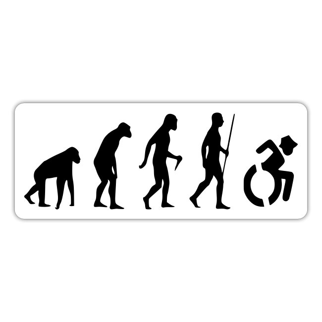 Wheelchair Evolution, wheelchair humor, roller fun