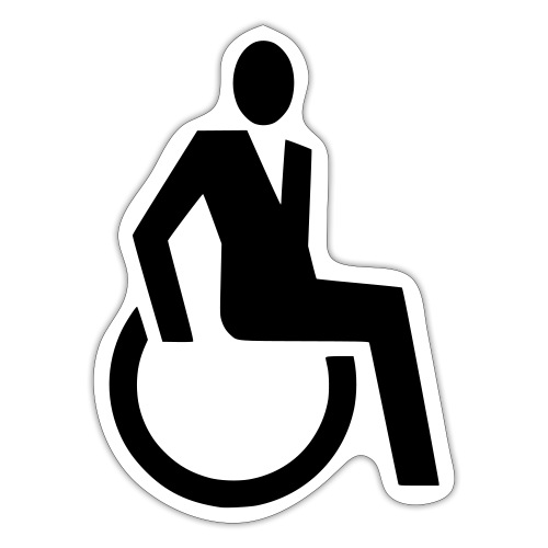 Classy wheelchair user symbol - Sticker