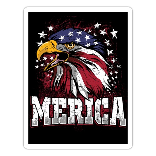 Merica American Eagle Poster - Sticker
