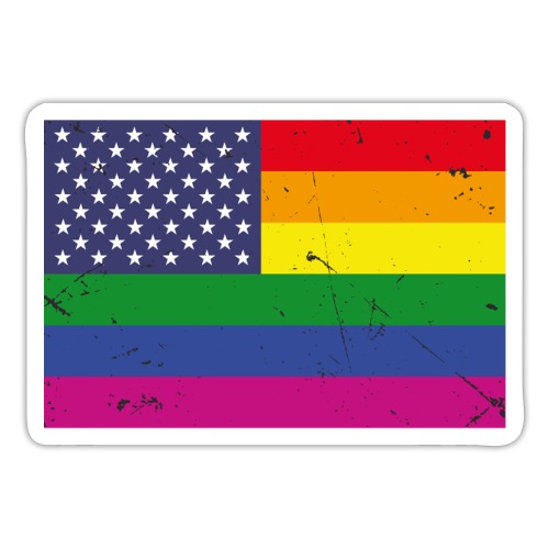 US Rainbow Flag (LGBT Stars and Rainbow Stripes) - Sticker