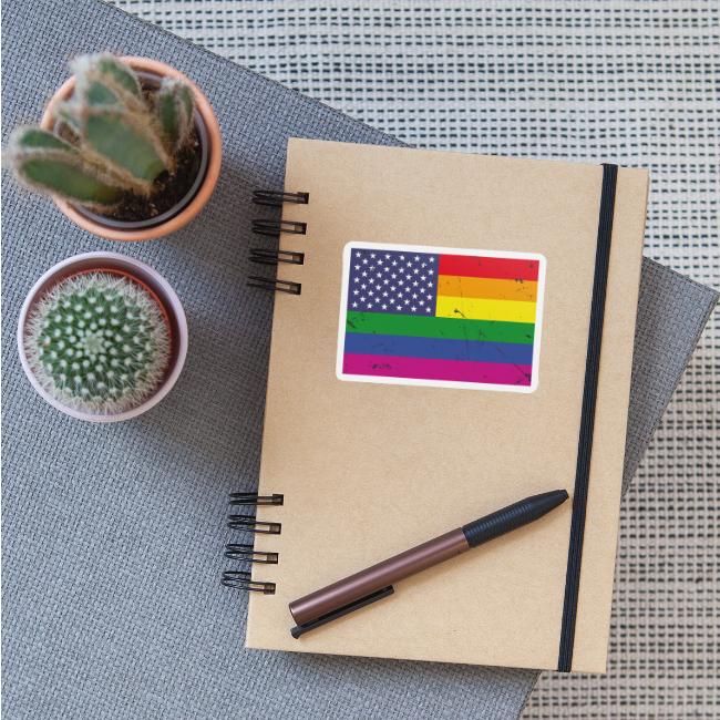 US Rainbow Flag (LGBT Stars and Rainbow Stripes)