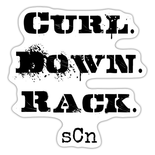 Curl.Down.Rack. - Sticker