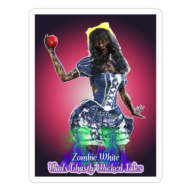 Ghastly Wicked Zombie White Poster