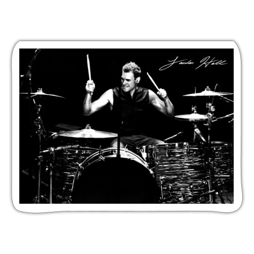 Landon Hall On Drums - Sticker