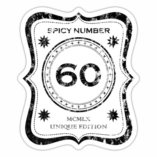 Cool Spicy Number 60 - 1960 MCMLX - Unique Edition - Sticker