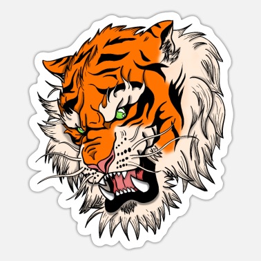 Cat Japanese tiger tattoo design drawing' Mouse Pad | Spreadshirt