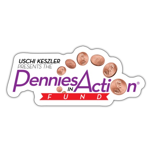 Pennies In Action Logo - Sticker