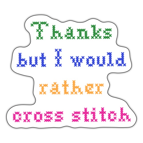 cross stitch - Sticker