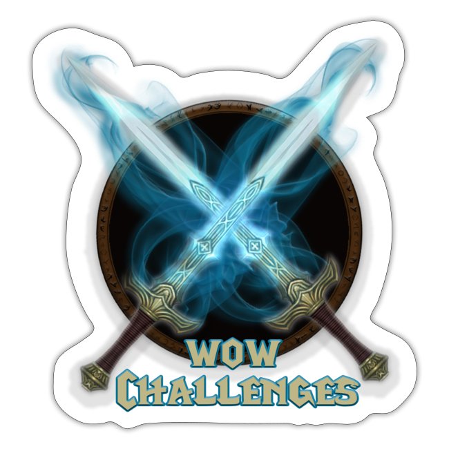 WoW Challenges Blue Fire Swords Logo