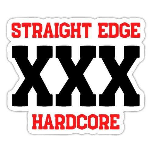 Straight Edge XXX Hardcore (Red & Black) - Sticker