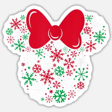 Disney Minnie Mouse Icon Holiday Snowflakes' Sticker | Spreadshirt