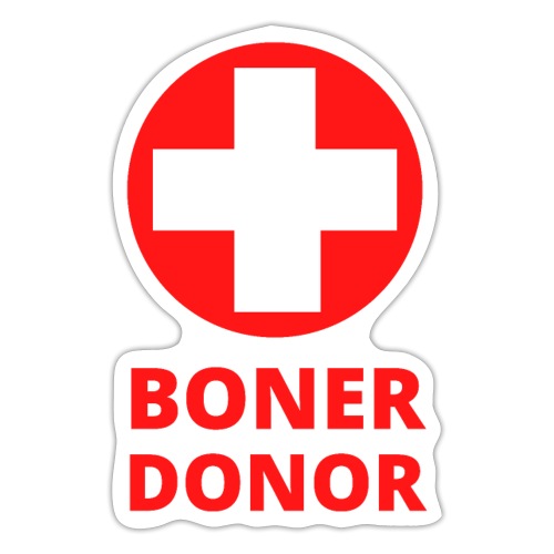BONER DONER - Red Cross - Sticker