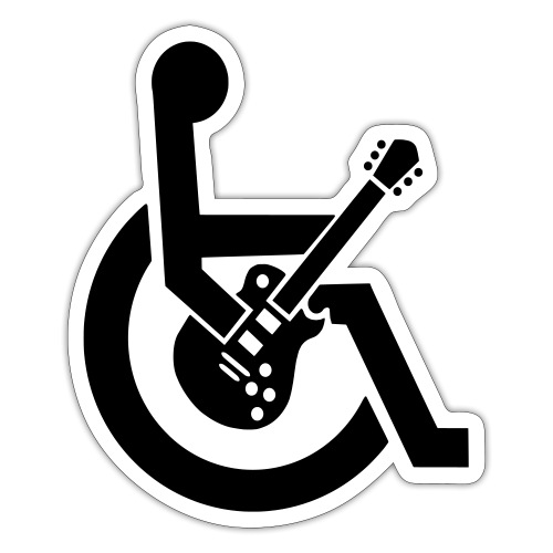 Wheelchair Guitar guy or girl # - Sticker