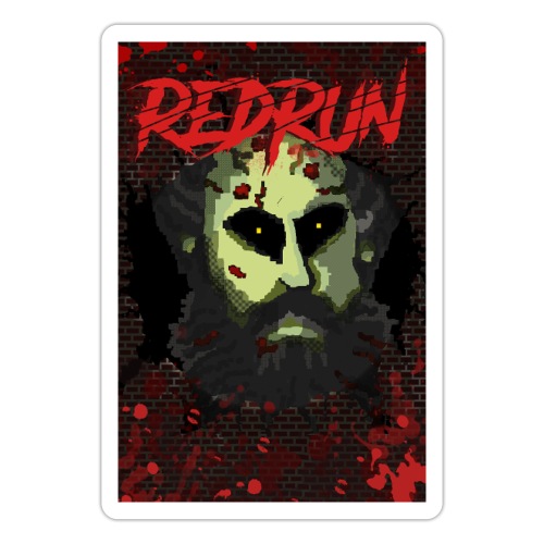 Redrun pixel art boss poster - Sticker