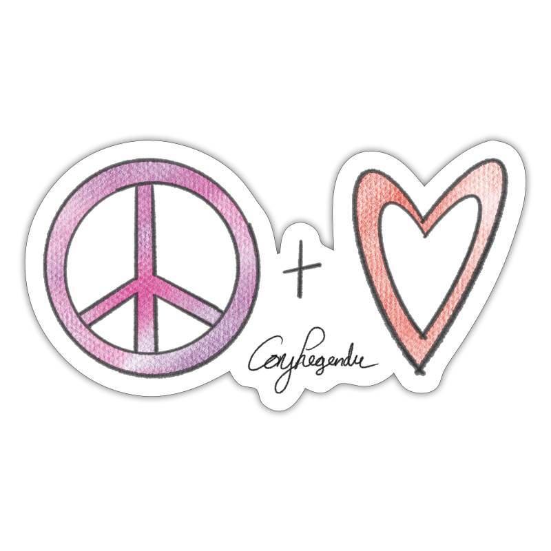 Peace & Love | Cory Signature Collection - Sticker