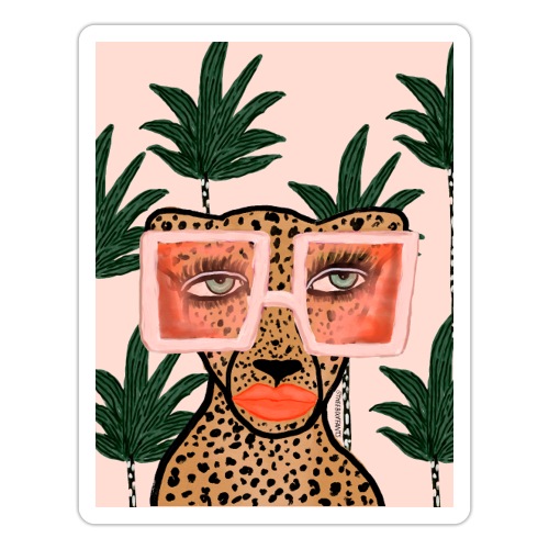 Tropical Glam Cat - Sticker
