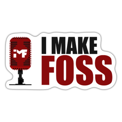 I MAKE FOSS (Red + Black) - Sticker