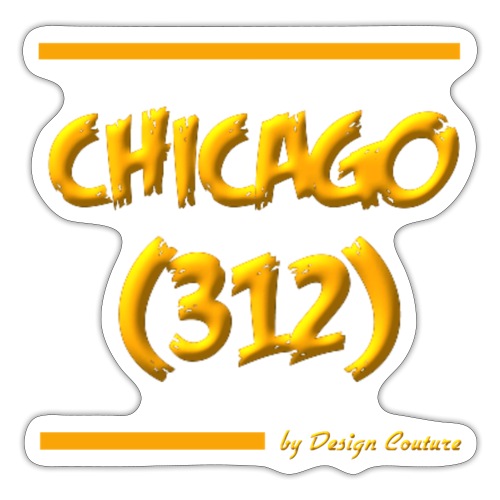 CHICAGO 312 ORANGE - Sticker