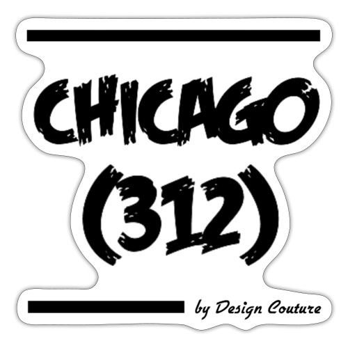 CHICAGO 312 BLACK - Sticker