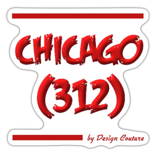 CHICAGO 312 RED - Sticker