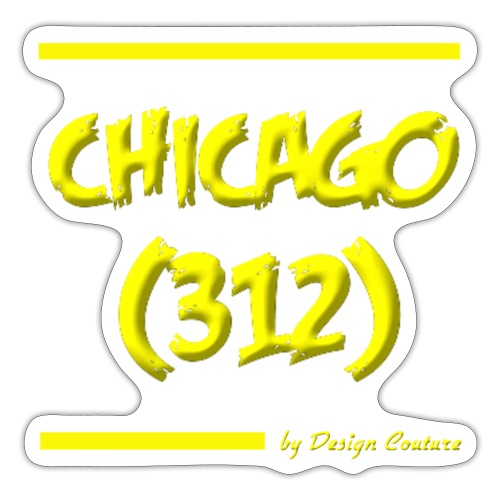 CHICAGO 312 YELLOW - Sticker