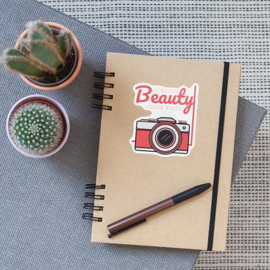 Find Beauty In Everything - Vintage Camera' Sticker | Spreadshirt