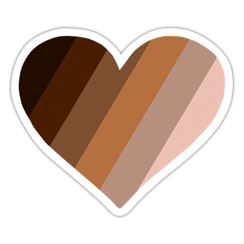 BLM Black Lives Matter Heart rainbow in shades of - Sticker