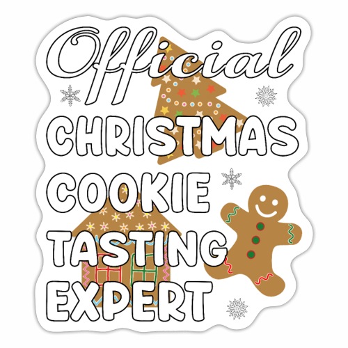 Funny Official Christmas Cookie Tasting Expert. - Sticker