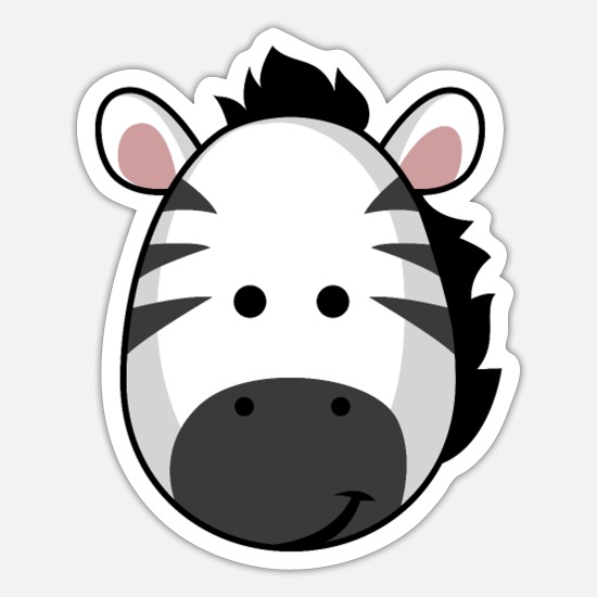 Stripped Zebra' Sticker | Spreadshirt
